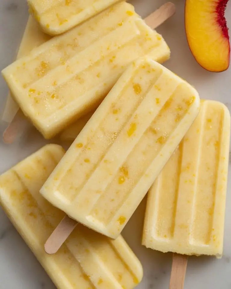 Peach Yogurt Popsicles Recipe