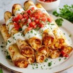Creamy Chicken Taquitos with Crispy Shells Recipe