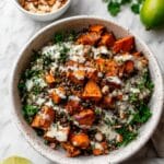 Roasted Sweet Potato and Lentil Salad with Creamy Tahini Sauce Recipe