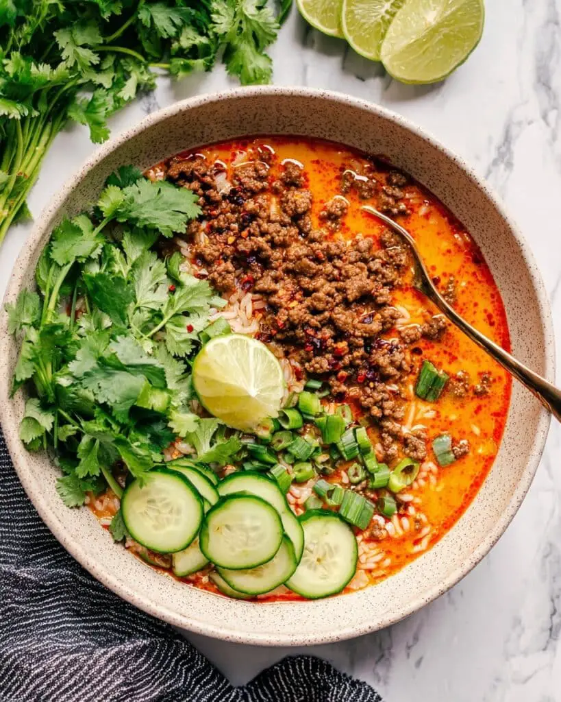 Beef and Coconut Curry Broth Bowls Recipe