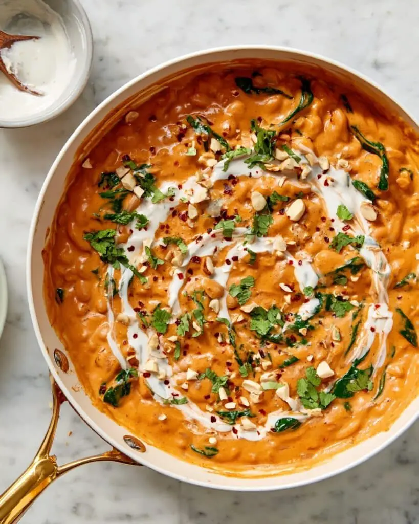 Creamy Garlicky Tomato & Spinach Butter Beans Recipe