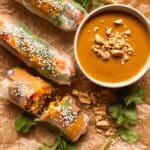 Chicken Summer Rolls with Peanut Dipping Sauce Recipe