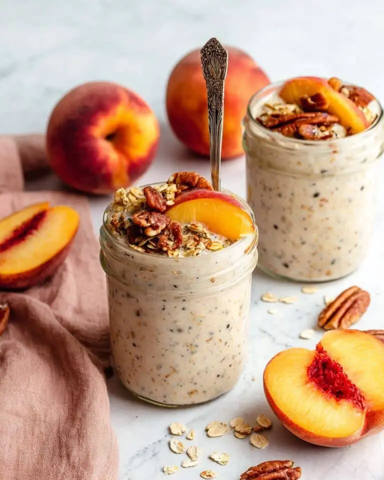 Homemade Peach Overnight Oats Recipe