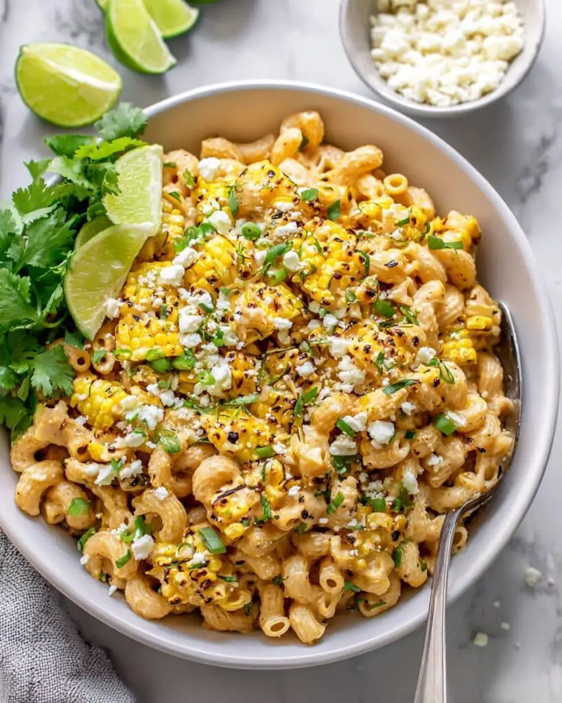 Creamy Grilled Street Corn Pasta Salad Recipe