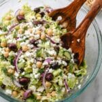 Greek Cabbage Salad with Chickpeas and Feta Recipe