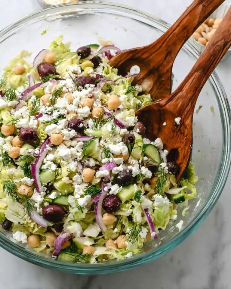 Greek Cabbage Salad with Chickpeas and Feta Recipe