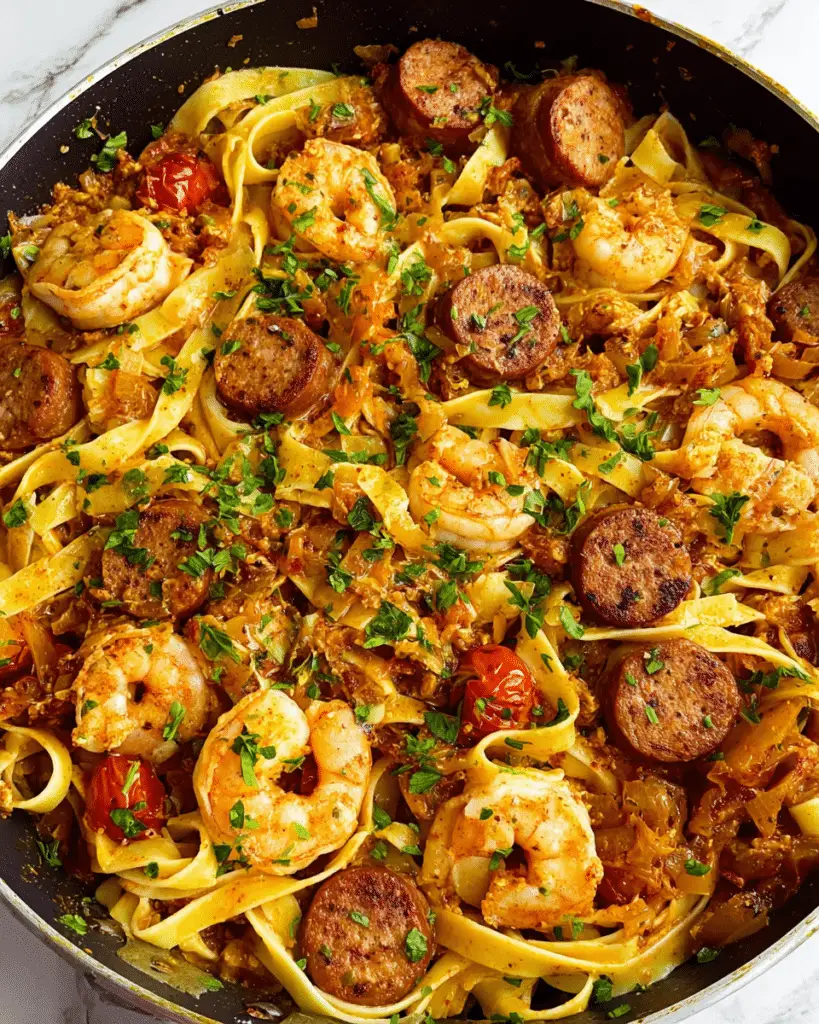 Cajun Pasta with Shrimp and Andouille Sausage Recipe