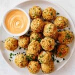 Baked Crab Cake Balls with Sriracha Dipping Sauce Recipe