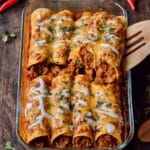 Vegan Lentil and Vegetable Enchiladas with Homemade Enchilada Sauce Recipe