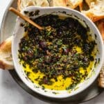 Bread Dipping Oil with Herbs, Olives, and Parmesan Recipe