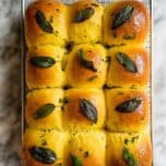 Soft Pumpkin Pull Apart Rolls with Sage Butter Recipe
