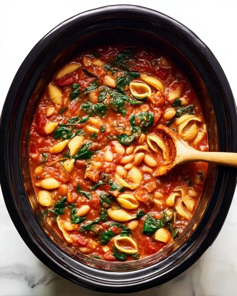 Creamy Italian White Bean Soup with Sun-Dried Tomatoes and Spinach Recipe