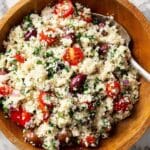 Greek Couscous Salad with Feta, Kalamata Olives, and Lemon Dressing Recipe