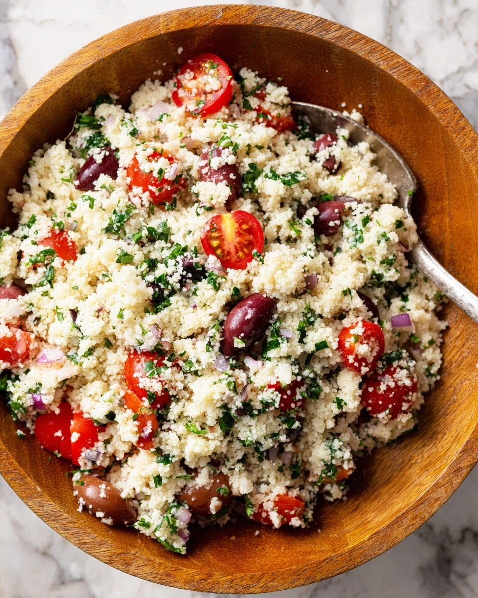 Greek Couscous Salad with Feta, Kalamata Olives, and Lemon Dressing Recipe