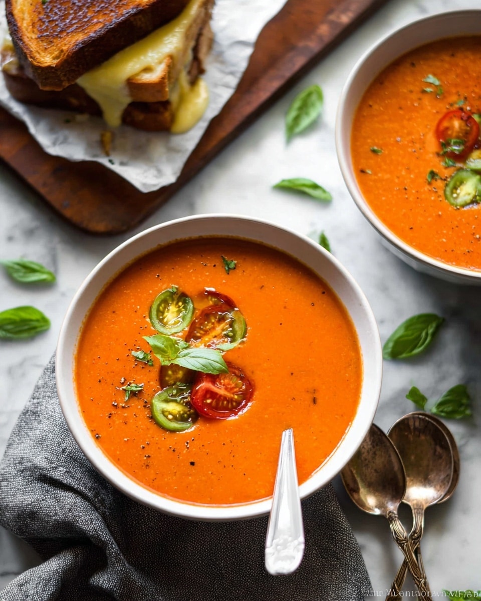 5-Ingredient Roasted Red Pepper and Fresh Tomato Soup Recipe