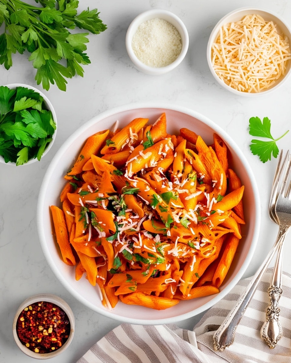 Vegan Roasted Red Pepper Pasta Recipe