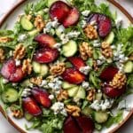 Plum Salad With Arugula & Blue Cheese Recipe