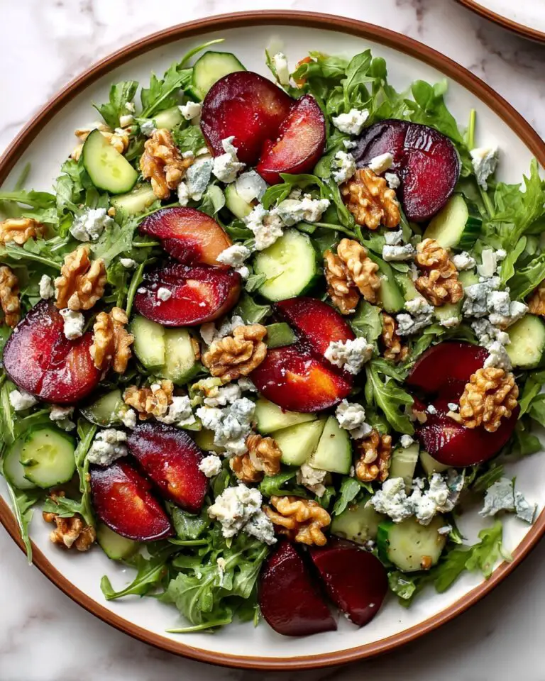 Plum Salad With Arugula & Blue Cheese Recipe