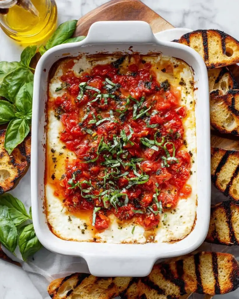 Baked Goat Cheese Bruschetta Dip Recipe
