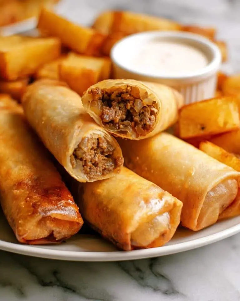 Cheeseburger Egg Rolls with Dipping Sauce Recipe