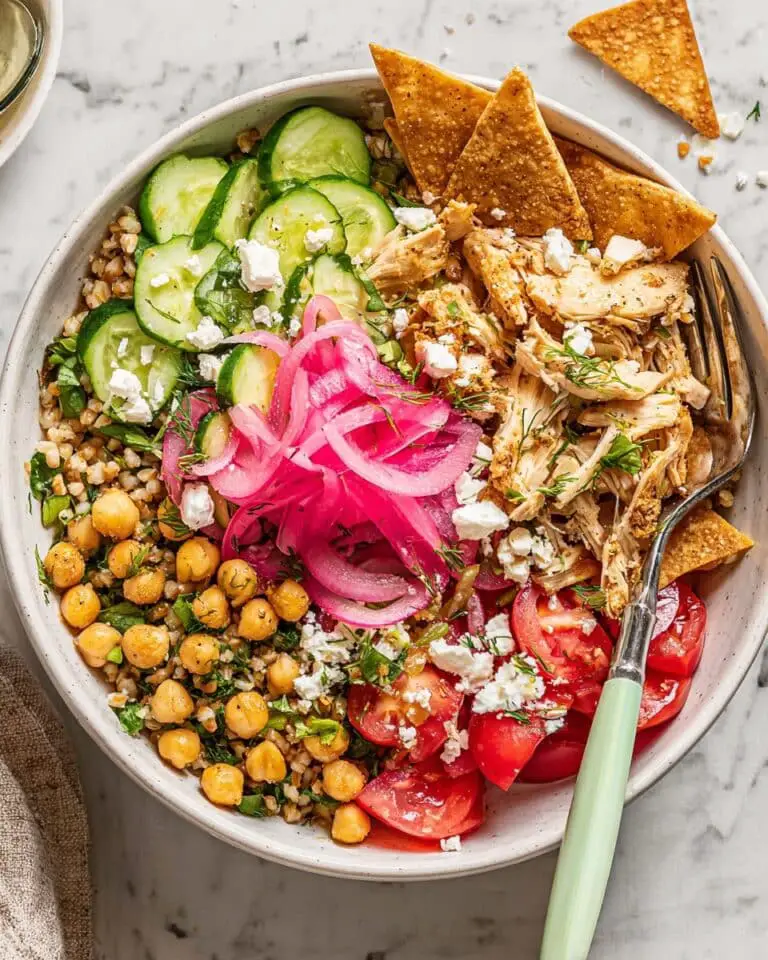 Greek Chicken Bowls with Lemon Tahini Dressing Recipe