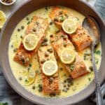 Salmon with Capers Cream Sauce Recipe