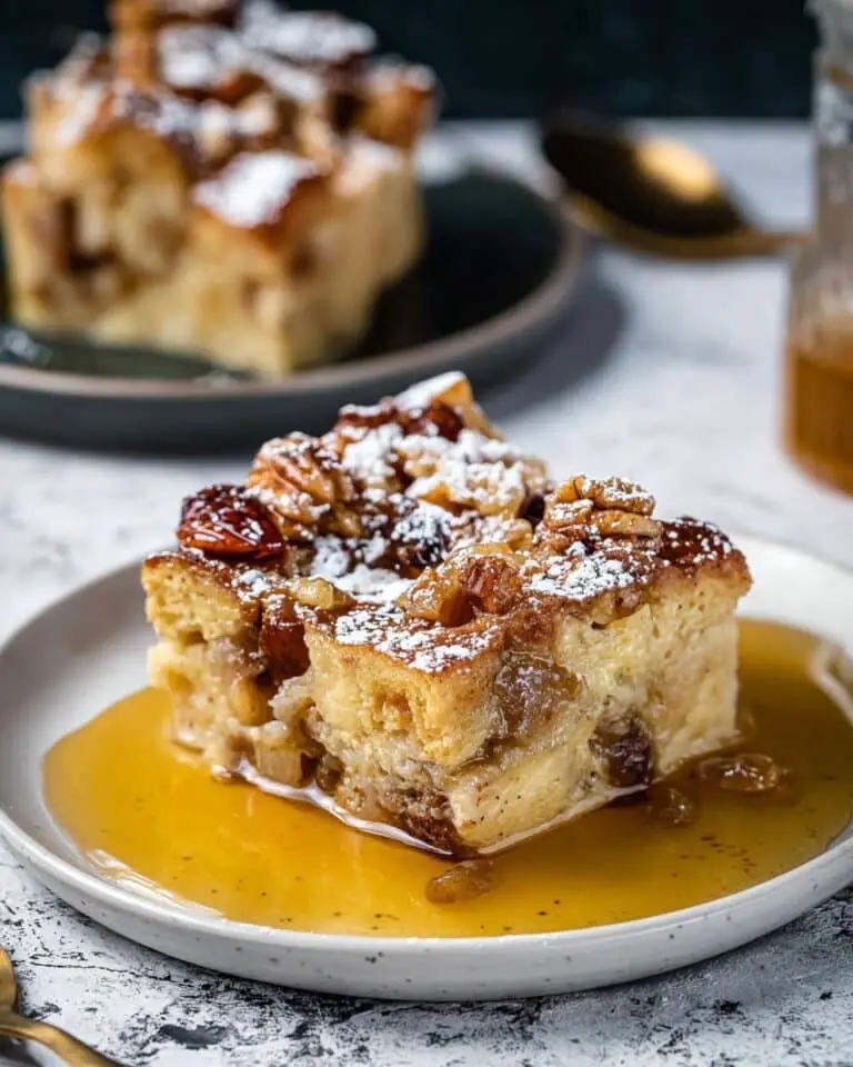 Classic Bread Pudding with Caramel Sauce Recipe