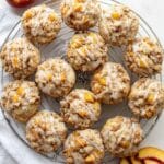 Peach Crisp Cookies with Spiced Peaches and Crunchy Topping Recipe