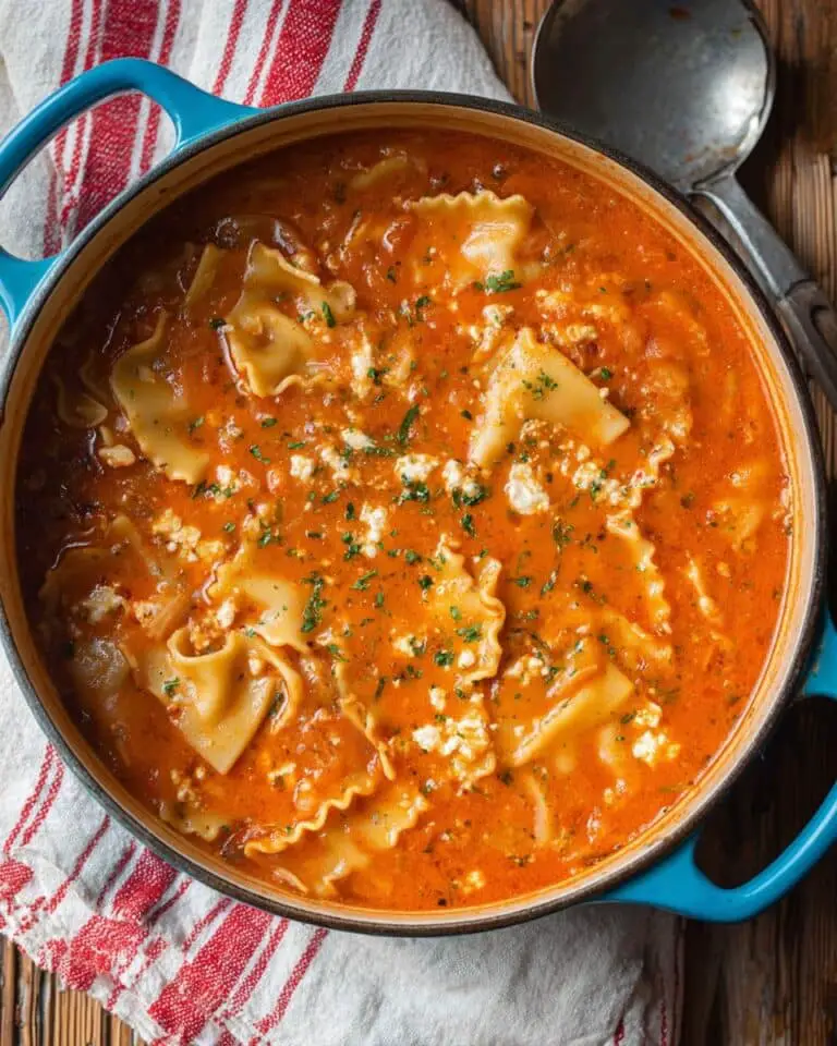 Homemade One Pot Lasagna Soup Recipe