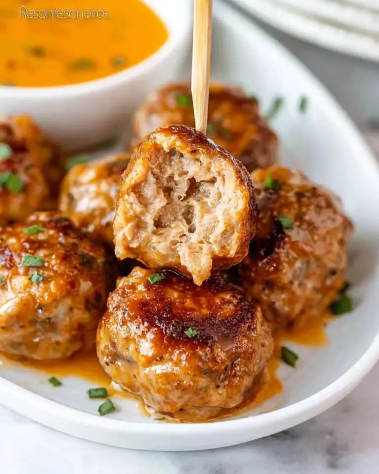 Spicy Buffalo Ranch Chicken Meatballs Recipe
