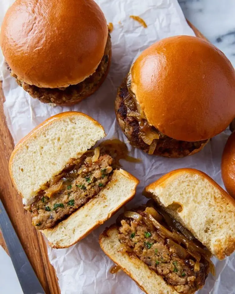 Apple Butter Onion Chicken Burgers Recipe
