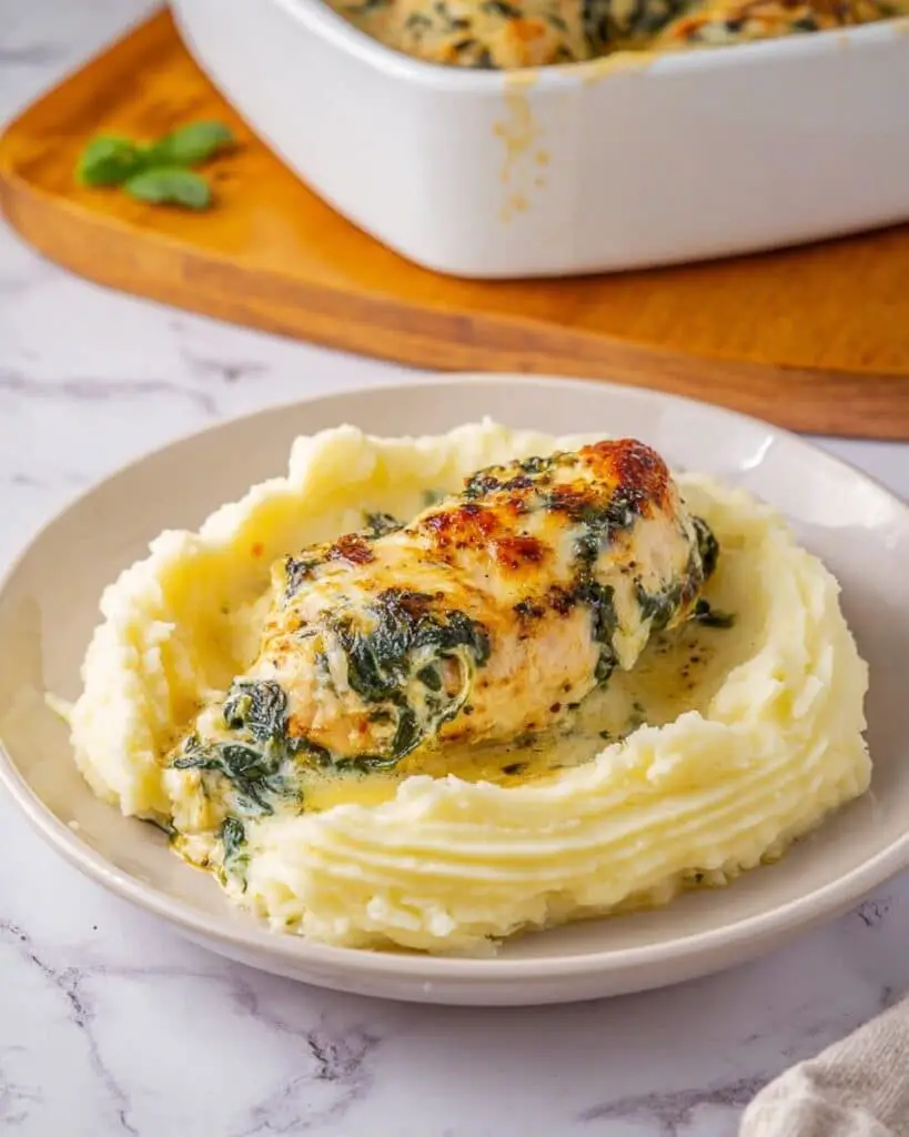 Hasselback Chicken with Spinach Recipe