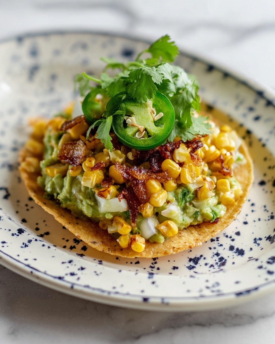 Smashed Bean and Avocado Tostadas with Crispy Corn Recipe